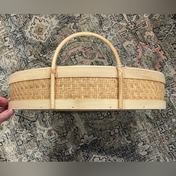 NWT Cane/Rattan Tray from At Home - Picture 2 of 5